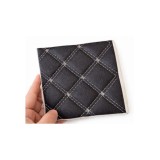 Material imitatie piele matlasata tapiterie romb negru cusatura gri auto si casa Cod: Y01NG