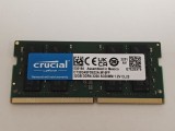 Memorie ram Laptop Crucial 32GB, DDR4, 2Rx8, PC4-3200AA, 3200Mhz, CT32G4SFD832A, PC4-25600, CL22, Non-ECC, sodimm, 260 pini