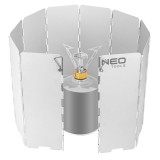 Protectie antivant pliabila pentru arzator camping, aluminiu, 10 panouri