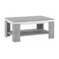 Masuta de cafea HDF gri alb 90x60x41 cm