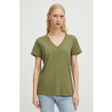 Medicine tricou din bumbac femei, culoarea verde