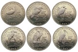 C3 BURUNDI set of 6 monede 5 franci 2014 UNC, Africa