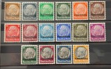Luxemburg (Ocupația Germană Luxemburg) 1940 - Serie Completă "Hindenburg" Supratipar "Luxemburg / Deutsches Reich" (Michel 1-16) MNH - Cod: -Bn1