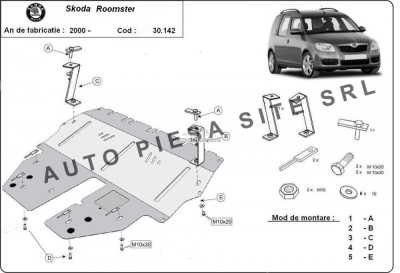 Scut metalic motor Skoda Roomster fabricata incepand cu 2004 APS-30,142 foto