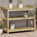 Cumpara ieftin Masă de plantare cu rafturi, 108x45x86,5 cm, lemn pin tratat