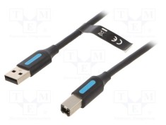 Cablu USB 2.0 VENTION 2m USB A la USB B nichelat negru PVC