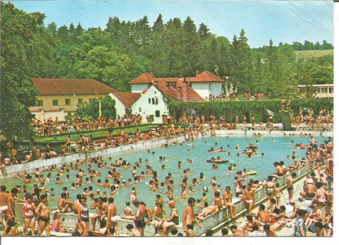 @carte postala(ilustrata) -GEOAGIU-BAI-Strandul