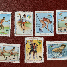 cambodgia - Timbre sport, jocurile olimpice 1984, nestampilate MNH
