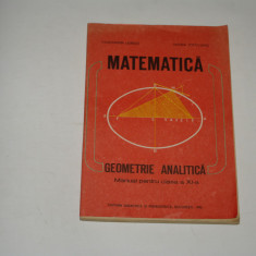 Matematica - Geometrie analitica - clasa a XI a - Udriste