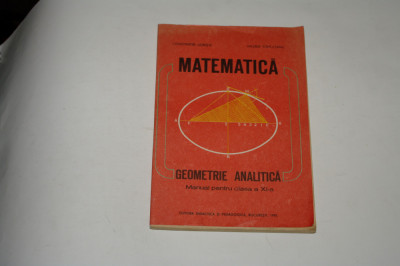 Matematica - Geometrie analitica - clasa a XI a - Udriste foto