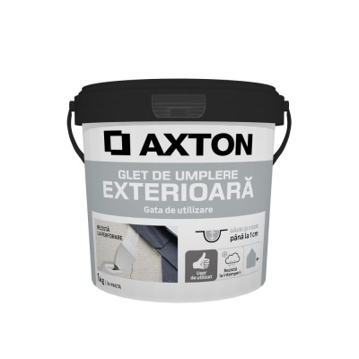 Glet pasta exterior Axton alb 1 kg premium pentru umplere si reparatii foto