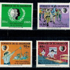 El Salvador 1985 - Anul int. al tineretului, serie neuzata