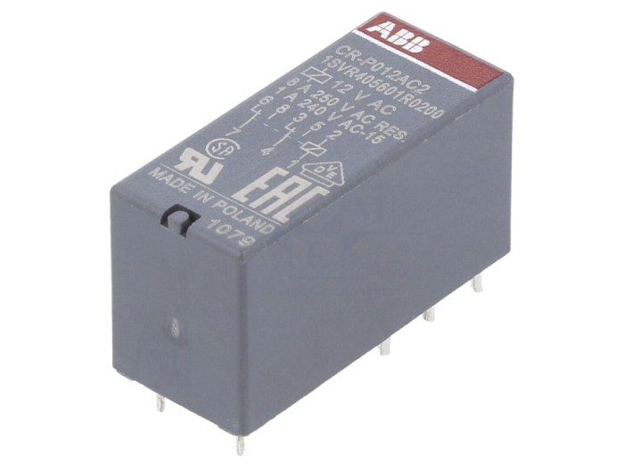 Releu electromagnetic DPDT 12VAC 8A