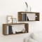 vidaXL Rafturi de perete cub, 2 buc., stejar fumuriu 60x15x23 cm, lemn 815924