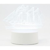 Lampa LED decorativa 3D eMazing forma vapor, inaltime 20 cm, cu telecomanda, alimentare USB si baterii, lumina multicolora
