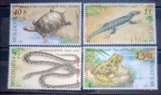 Moldova 2005 reptile șerpi broasca țestoasă, răcănel serie 4v. Nestampilat