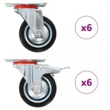 VidaXL Roți pivotante, 12 buc., 75 mm