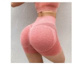 Pantaloni Scurti pentru Yoga, cu talie inalta, foarte elastici, pentru Fitness, Alergare, Rosu, One Size