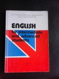 English for intermediate and advanced students