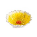 Bol ceramica multicolora Floare &Oslash; 21 cm x 7 H