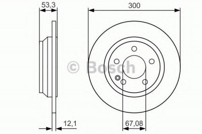 Disc frana MERCEDES V-CLASS (W447) (2014 - 2016) BOSCH 0 986 479 D12 foto