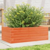Gossi jardiniera de gradina, maro ceruit, 70x40x23 cm, lemn masiv pin