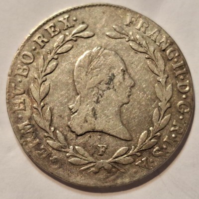 Austria 20 kreuzer 1803 F/ Hall argint Francisc l foto