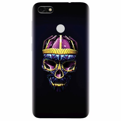 Husa silicon pentru Huawei P9 Lite, Colorfull Skull foto