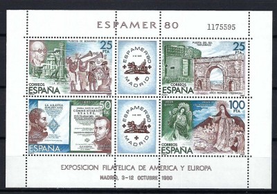 C5509 - Spania 1980 - Espamer colita.mestampilata MNH foto