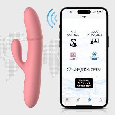 Vibrator Rabbit Cu Functie &amp;amp;quot;Du-te/Vino&amp;amp;quot; Mora Neo, Roz, 19.5 cm foto