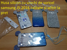 Husa silicon cu urechi de soricel samsung J5.2016 calitate si ieftin la pret foto