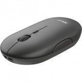 Mouse wireless Trust Puck, 2.4GHz si Bluetooth, reincarcabil USB-C, Negru