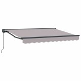 vidaXL Copertină retractabilă manuală Gri deschis 3 x 2 m 3420397