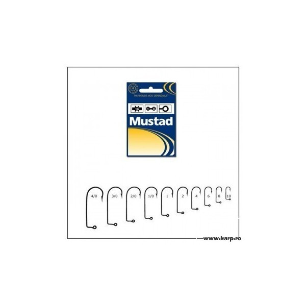 Carlige Mustad M32627 Bln Pentru Jig/Twister, 100buc/plic,Marime Nr. 2/0