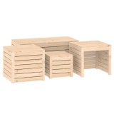 Cumpara ieftin Set cutii de gradina, 4 piese, lemn masiv de pin