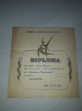 DIPLOMA veche RARA 1980,Concursul,,Mica gimnasta,,Federatia romana de Gimnastica