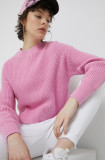 Abercrombie &amp; Fitch pulover femei, culoarea roz, călduros