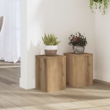vidaXL Suporturi de plante, 2 buc., stejar artizanal, 20x20x30cm, lemn 852905