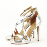 Sandale argintii elegante BLJY1286 128, 37 - 41, Argintiu