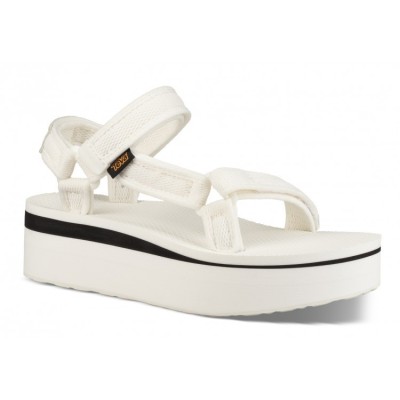 Sandale Teva Flatform Universal Mesh Print Alb - Bright White foto