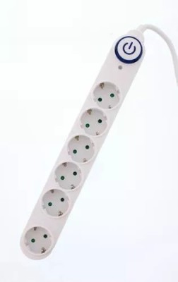 Prelungitor 6 prize 3m alb cu intrerupator cablu 3xG1.5mmp Well foto