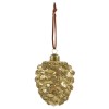 Decoratiune Craciun, tip con, auriu, sticla, 9.7 cm, 66780017