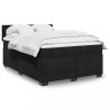 VidaXL Pat box spring cu saltea, negru, 140x190 cm, catifea 3286320