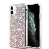 Husa pentru Apple iPhone 11, Hello Kitty, IML Gradient Electrop Crowded Kitty Head, Roz