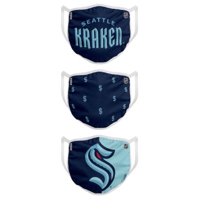 Seattle Kraken măști Foco set of 3 pieces EU - dospěl&amp;aacute; velikost foto