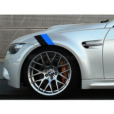 Sticker ornament auto BMW FLAG - BLACK/BLUE (20cm x 12cm)