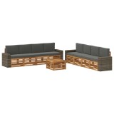 vidaXL Seturi de canapele cu pernă 9 pcs Lemn Solid de Acacia 3384188