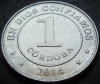 Moneda exotica 1 CORDOBA - NICARAGUA, anul 2014 * cod 3404 B, America Centrala si de Sud