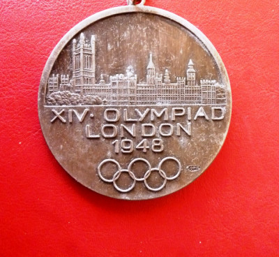 Placheta comemorativa olimpica Londra 1948 foto