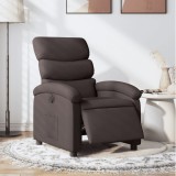 VidaXL Fotoliu rabatabil electric, maro &icirc;nchis, material textil